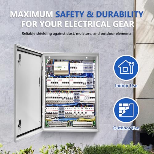Outdoor Electrical Box 28x20x10 NEMA 4X IP66 Waterproof Box - size: 28 x 20 x 10''
