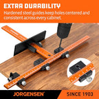 JORGENSEN Cabinet Template Jig for Handle and Knob, Drawer Hardware Jig