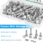 15 Sets M8-1.25 x 20mm Flanged Hex Head Bolts and Nuts Kits - size: M8-1.25 x 20mm