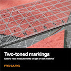 Fiskars 6" x 24" Sewing & Quilting Ruler with Gridlines, Clear/Black - size: 6" x 24"