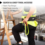 HAUTMEC Small Tool Belt Pouch, 4-in-1 Quick Access Tool Holster, 1680D Compact Tool Bag for Belt, Fits Up to 2-3/4" Belts - HTTBH25030