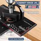 Cabinet Hinge Jig, 35mm Metal Concealed Hinge Jig with Dust Vacuum Adapter