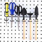 Ripeng 4 Pieces Pegboard Screwdriver Holder PegBoard Tool Holders, Black - color: Black