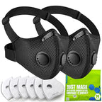 BASE CAMP M PRO Dust Mask, All day Comfortable Reusable Respirator Mask for Dust, Safety Work Mask for Woodworking - style: 2pack