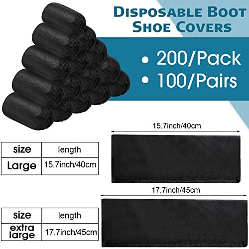 200 Pcs Shoe Covers Disposable, Non-woven Fabric Booties Covers,Extra Large - size: Extra Large