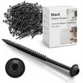 Frienda 2 Pound White Cabinet Screws Bulk #8x3'' Approx. 192pcs - color: Black, size: #8x3 Inch