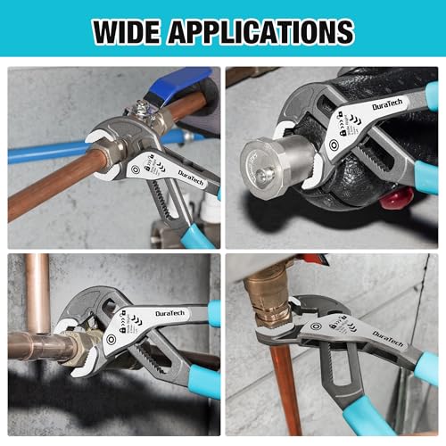 DURATECH 3-Piece Water Pump Pliers Set(8", 10", 12"), Groove Joint Pliers - style: 8"&10"&12"