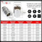 29PCS Pass Through Socket Set, 1/4" Drive Go-Thru Ratchet Kit