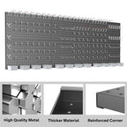 TORACK Garage Tools Organizer Boards Kit with Hooks, Black - color: Black