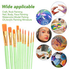 ESRICH 80PCS Paint Brushes, Paint Brush for Acrylic Painting - color: Green, size: 80