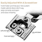 Ravinte 3/4 Inch Overlay Soft Close Hinge Kitchen Cabinet Hinges 50 Pack - size: 3/4 inch Overlay