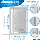 BOZZON Access Panel for Drywall - 14 x 29 in - Wall Hole Cover - Access Door - Plumbing Access Panel for Drywall - Heavy Durable Plastic White - size: 14 x 29