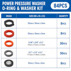 ZDBB 84 Pcs Pressure Washer O Rings, Garden Hose and Screen Filter Washers - size: 84 PCS
