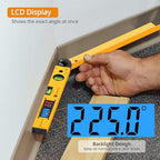 Neoteck 225° 16 inch Digital Angle Finder Aluminum Protractor LCD Backlight - color: Gold