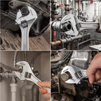 MAXPOWER 4-Pc Adjustable Wrench 6" 8" 10" 12", Smooth Parallel Jaw - size: 6" 8" 10" 12"