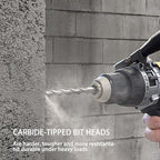 12mm x 200mm Masonry Drill Bit, Carbide Tipped Rotary Hammer Bit