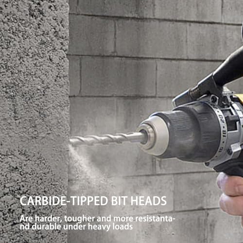 12mm x 200mm Masonry Drill Bit, Carbide Tipped Rotary Hammer Bit