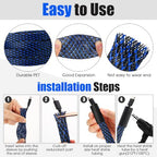 Tatuo 151 ft Braided Cable Sleeve Expandable Wire Sheathing(Blue, Black) - color: Blue, Black, size: 151 ft