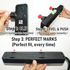 Picture Hanging Tool Kit with Ink Markers for Keyhole and Sawtooth Hangers