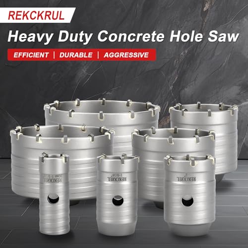 Professional 2-3/8" (60mm) Concrete Hole Saw 110mm SDS Plus & Dust Bag - size: 2-3/8" (60mm)