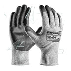 COOLJOB 12/120 Pairs Cut Resistant Work Gloves PU Coating, ANSI A2 A4 A6 A9 - size: Medium (Pack of 120)