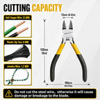 BOOSDEN Wire Cutter 5 inch Cutting Pliers Diagonal Cutter Snipper 5 Pack - size: 5"- 5 Pack