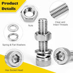 1260PCS M2 Socket Head Screws Assortment Kit, M2x4/6/8/10/12/16/20 mm - size: SS M2 1260pcs