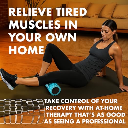 321 STRONG Patented 3-Zone Massage Roller, Medium Density for Exercise - color: Orange