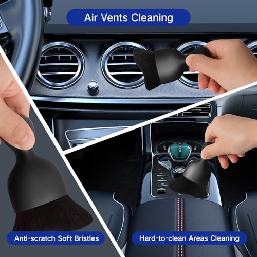 Qydipclin 34Pcs Car Detailing Kit, Car Detailing Brush Set, Car Wash Cleaning Kit, Car Detailing Brushes, Professional Car Care Kit for Interior Exterior Wheels, Blue - size: 34pcs