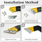 Tile Grout Cleaner Tool Kit - 11Pcs Grout Removal Tool with Scraper Hook and Brush for Bathroom Floor, Caulk Remover for Tile and Stone