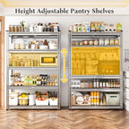 REIBII Galvanized Garage Shelving with PP Boards for Pantry Office Garage - size: Sliver 28"Wx12"Dx60"H