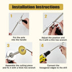 7-Inch PVC Pipe Cutter Tool for Drill-Internal/Inside Pipe Cutting