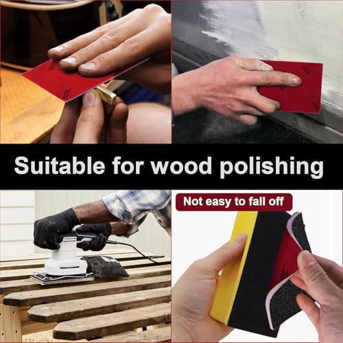 22 Pcs Sanding Sponge 1500 Grit Sandpaper Assortment, Washable & Reusable Sanding Blocks for Wood, Metal, Drywall, Glazing, Wet Dry Sandpaper for Smooth Finishing - size: 1500 Grit