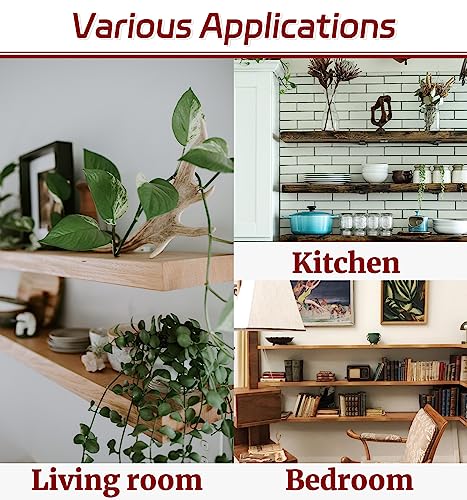 6 Inch Shelf Brackets, 8 Pack Floating Shelf Bracket, 1/5" Thick - size: 6 Inch, style: 8 Pack