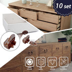 XTPTFABS 10Pcs Drawer Guide Repair Kit with Screws,Reinforced Brown Plastic