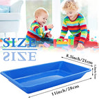 10 Pack Plastic Art Trays: 8 Color Sensory Trays for Kids Crafts & DIY Projects - style: 10PCS 8 Colors