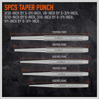 HORUSDY 16-Piece Punch and Chisel Set, Including Taper, Cold Chisels, Pin, Center (Pack of 2) - size: 16-Piece (Pack of 2)