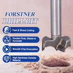 2pcs 10mm(25/64") Forstner Drill Bit Carbide Tipped 2 Flute - size: 10mm(25/64")
