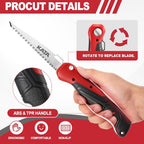 KATA 5-in-1 Folding Hand Saw with 4 Interchangeable Blades in Canvas Bag - color: 5in1