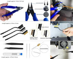 124Pcs 3D Printing Accessory Tools with Tool Bag for Remove/Trim and Finish 3D Print Includes Deburring Tool, Nozzle Cleaning, Removal Scrapers, Finishing Tools,etc. - style: Tools with Oxford bag