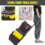 21"Rolling Tool Bag with Wheels,1680D Waterproof Rolling Tool Tote Bag