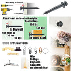laffeya Picture Hangers, Double Headed Bear Claw Screws for Drywall, 40pack - style: Black Short