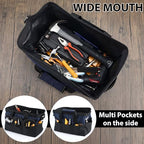 Sanwuta 3 Pack 16 Inch Tool Bags, Side Pockets, Blue, Red, Yellow - color: Blue, Red, Yellow, size: 16 Inch, style: Side Pockets