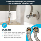Eastman 16 Inch Steel-Flex Toilet Connector, Braided Stainless Steel Supply Line with 7/8 in Ballcock x 3/8 in Compression Ends, 48089 - size: 16 in. L x 7/8 in. B/C x 3/8 in. Comp