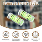 HARFINGTON 12pcs Mini Cylindrical Bubble Spirit Level Vials 6x15mm - size: 6x15mm
