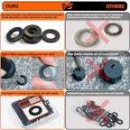 M6 Black Nylon Washers, 6mm ID, 12mm OD, 1.2mm Thickness, Plastic Flat Round Washers, 200 Pieces Nylon Washer Hardware Set - size: M6