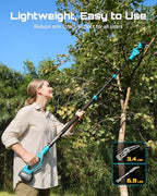 SEESII 2-in-1 Electric Pole Saws for Tree Trimming, Brushless Motor - color: Baby Blue