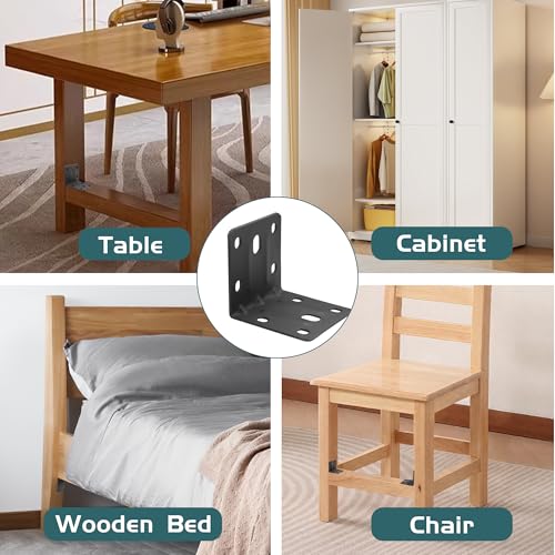 Alise 20 Pack Black 2x2in L Brackets Heavy Duty Metal for Wood Furniture - color: Matte Black, size: (20P) 2X2 inch