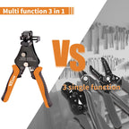 Automatic Wire Stripper, 3 in 1 Stripper/Cutter/Crimping Heavy Duty Multi-Function Wire Strippers Tool for 8-18 AWG Electrical Wire, 7 Inch