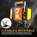 Tresda 4000LM LED Work Light Rechargeable with Clamp, 40W Magnetic Work Light Battery Powered with 5 Light Modes, 350° Rotation, Portable Job Site Lighting for Construction Site,Workshop,Car Repairing - style: Magnetic Clamp Stand